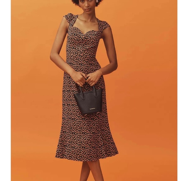 Anthropologie The Cecily Fit & Flare Sweetheart Dress by Maeve strawberry 🍓 - Picture 5 of 7